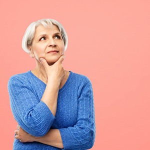 Lady thinks something over